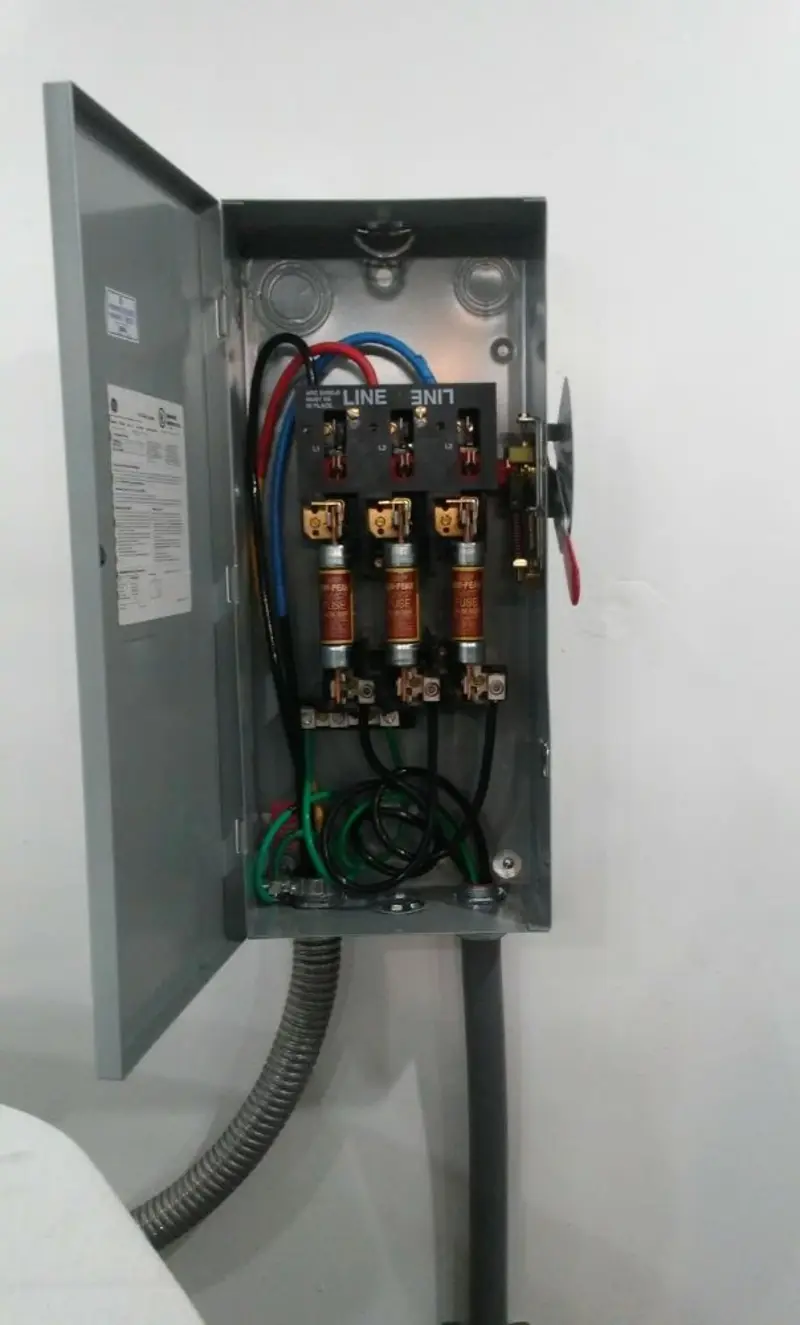 Three-phase disconnect switch installed for Electrical Wiring & Rewiring in St. Andrews